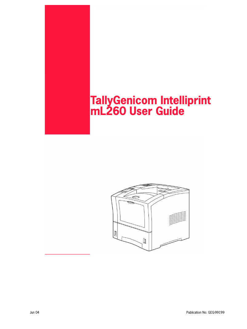 Imagen de la primera página del manual del dispositivo Intelliprint mL260