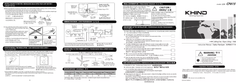 Imagen de la primera página del manual del dispositivo CF615