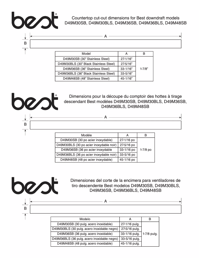 Imagen de la primera página del manual del dispositivo D49M36SB