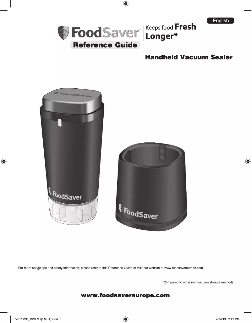 Página 1 del manual Manual de usuario FoodSaver FSV1199