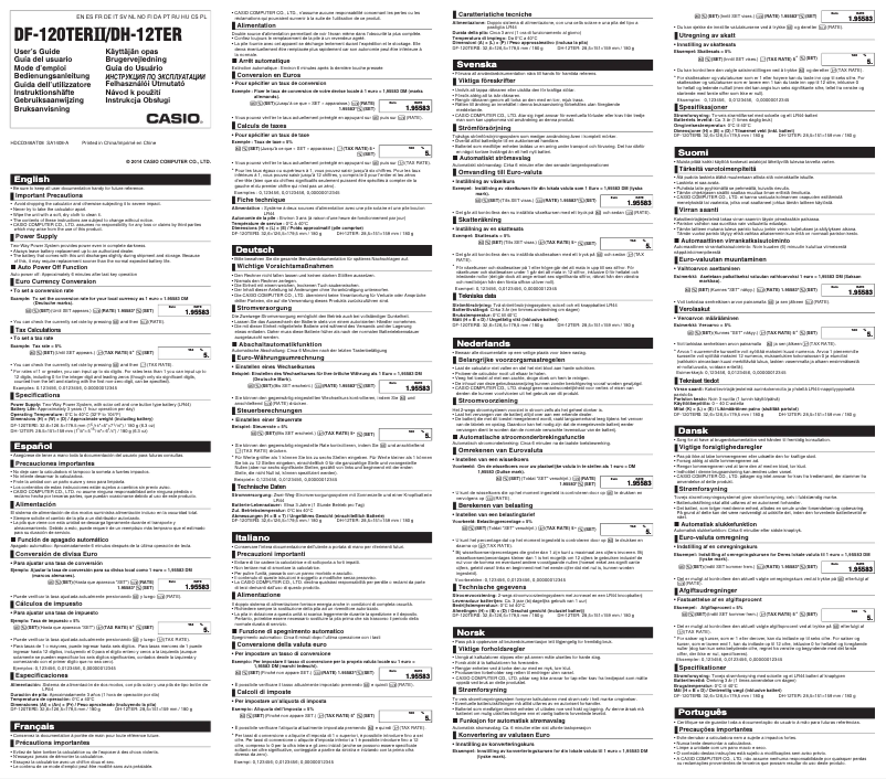 Imagen de la primera página del manual del dispositivo DH-12TER