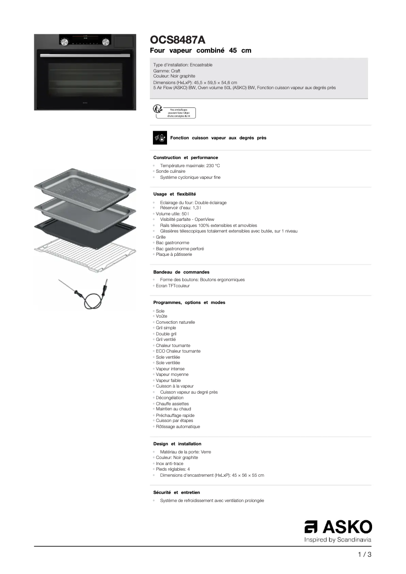 Imagen de la primera página del manual del dispositivo OCS8487A