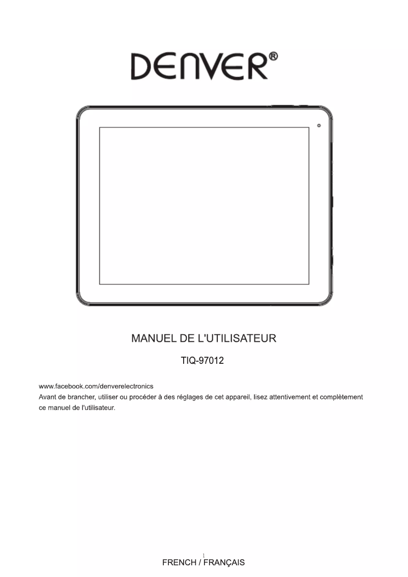 Página nº 1 - Manual de usuario Denver TIQ-97012