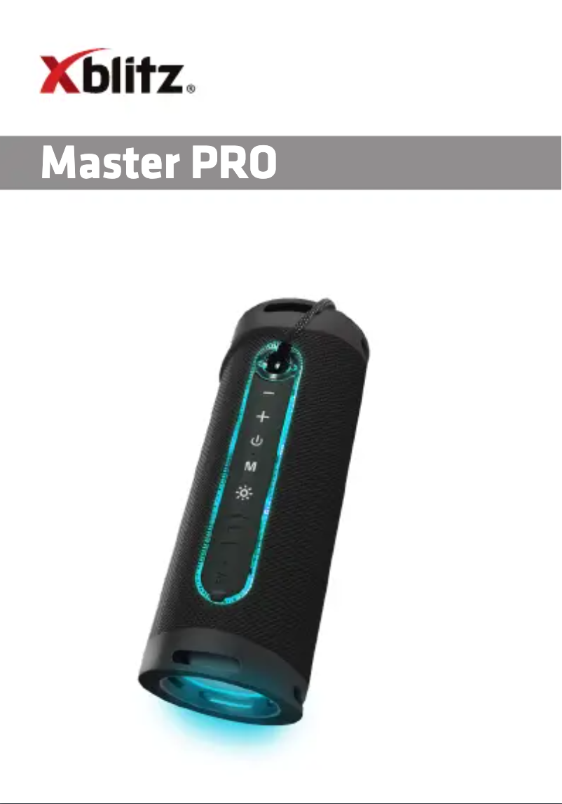 Página 1 del manual Manual de usuario Xblitz Master Pro