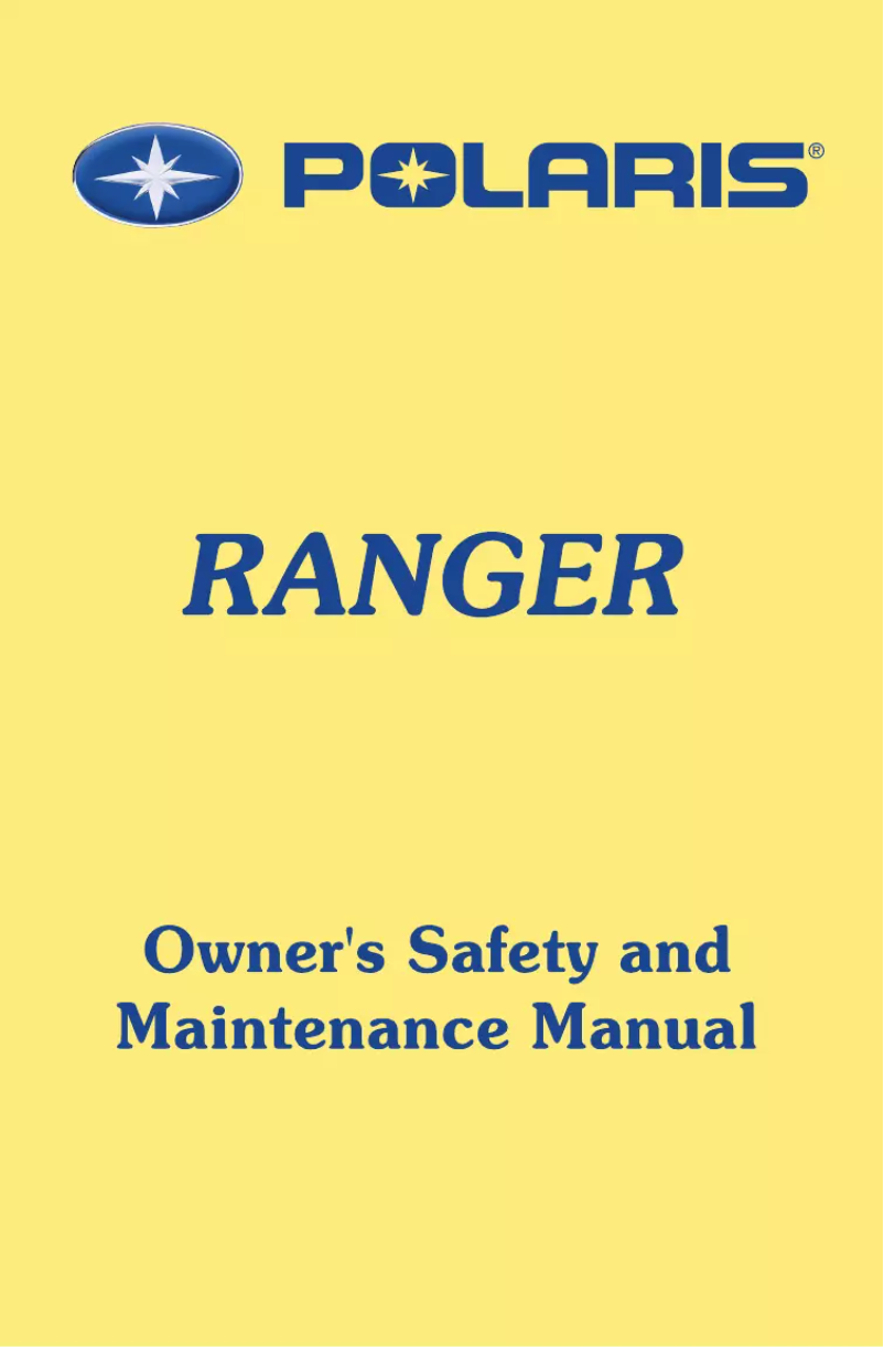 Página 1 del manual Manual de usuario Polaris RANGER (1999)