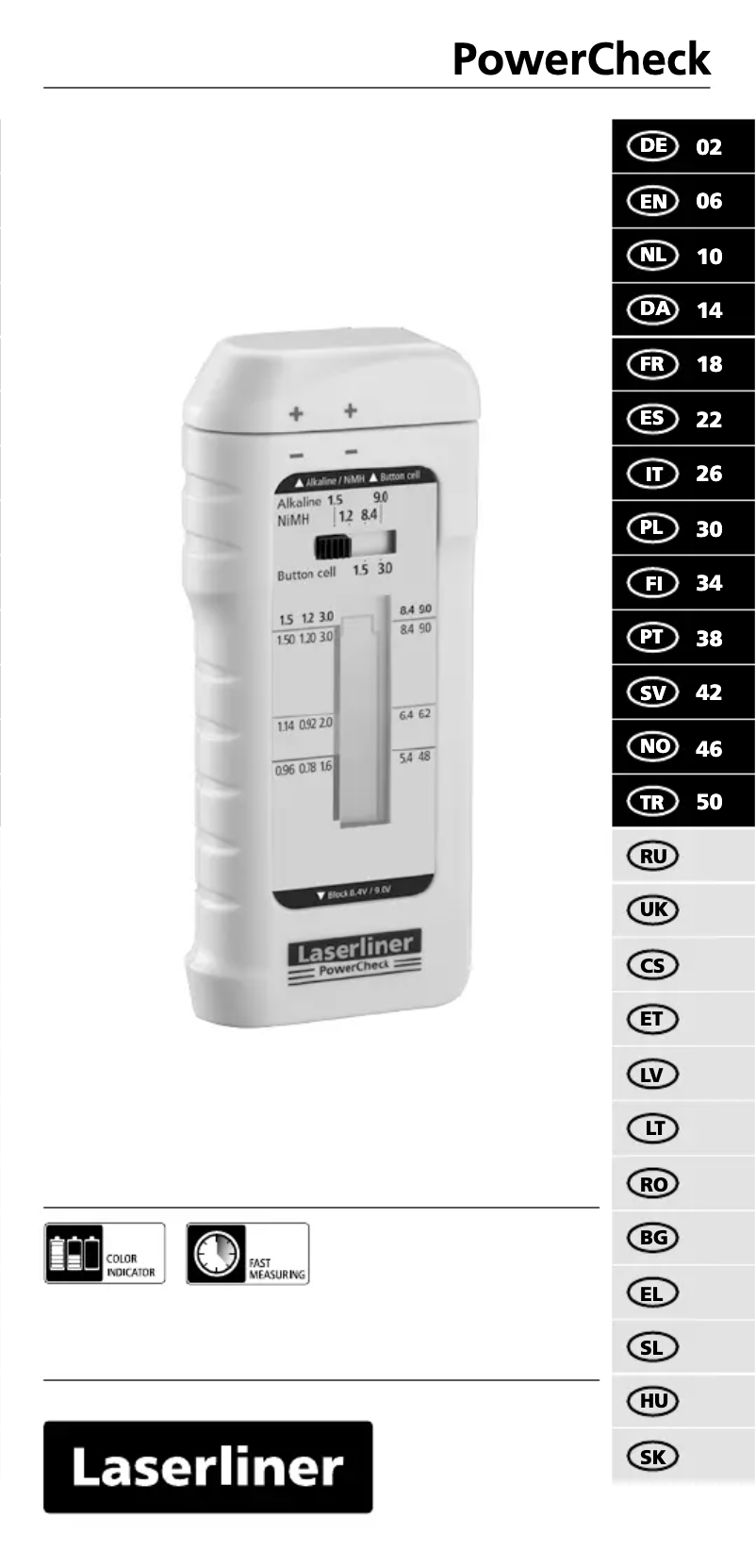 Imagen de la primera página del manual del dispositivo PowerCheck