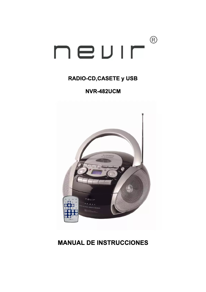 Página 1 del manual Manual de usuario Nevir NVR-482UCM