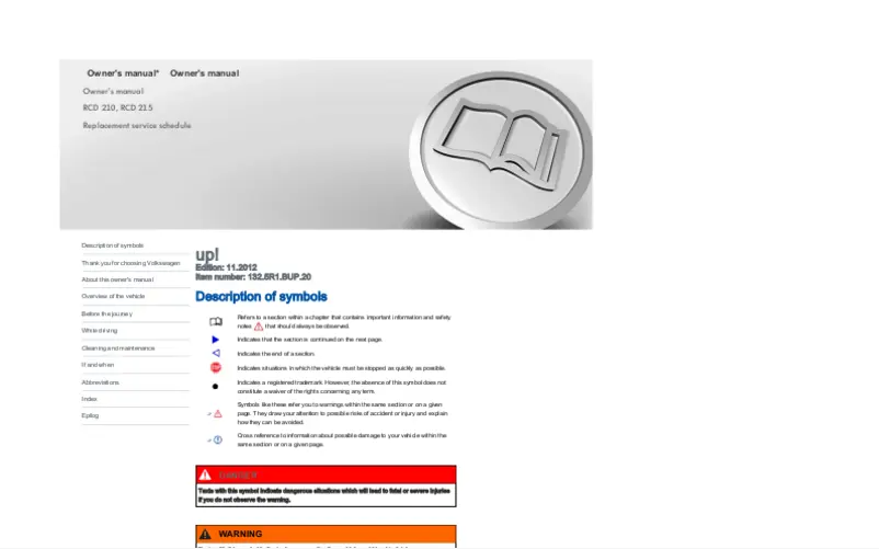 Imagen de la primera página del manual del dispositivo Up! (2016)