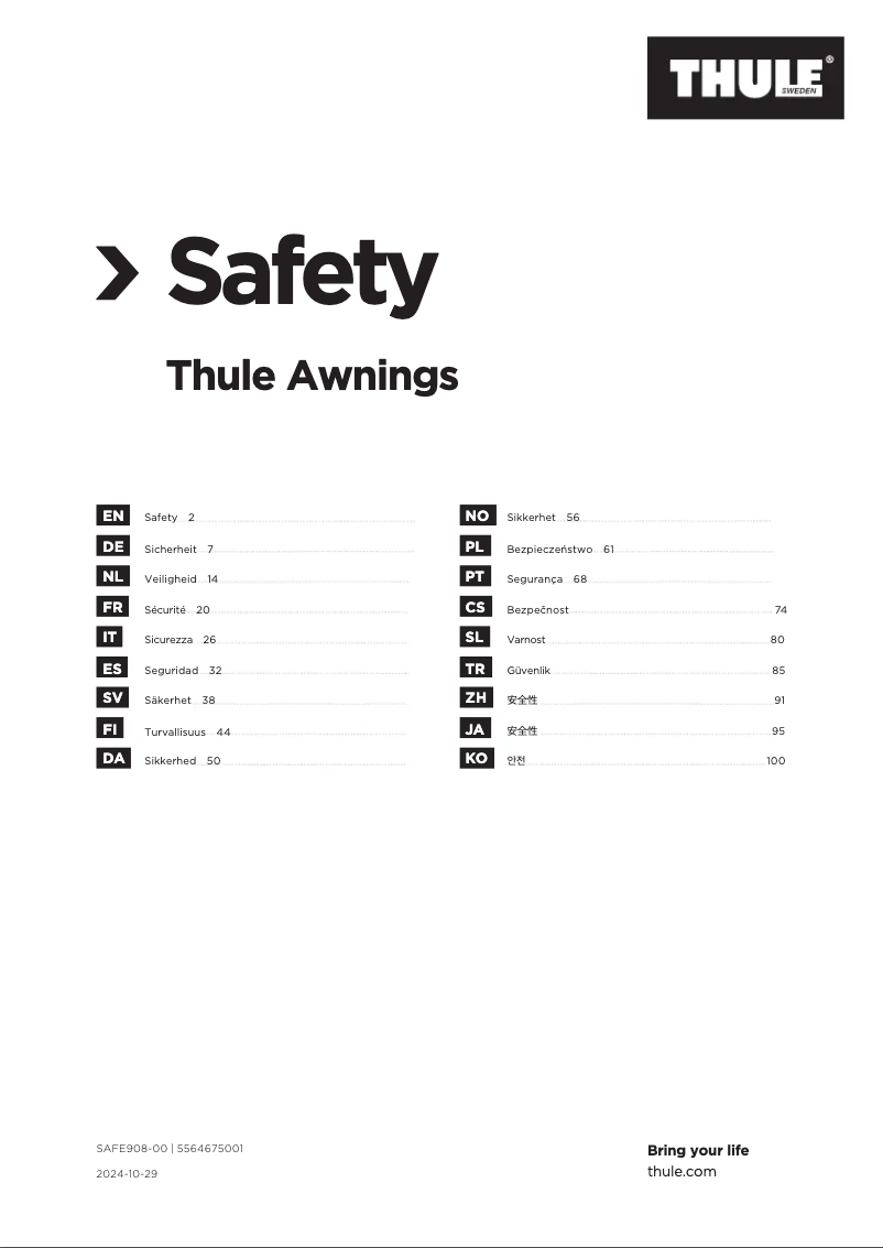 Página 1 del manual Manual de usuario Thule Omnistor 1200