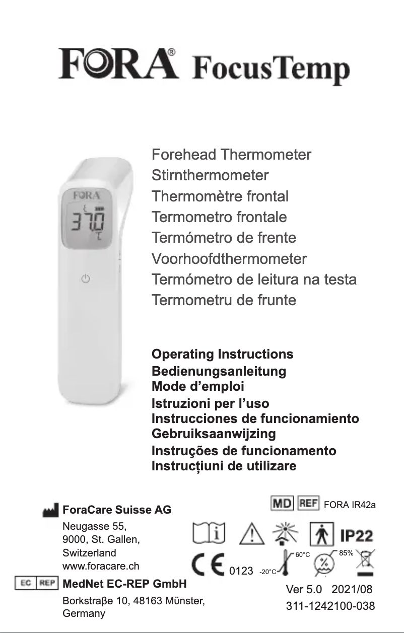 Página 1 del manual Manual de usuario Fora FocusTemp
