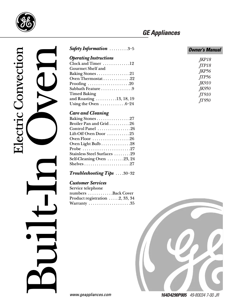 Imagen de la primera página del manual del dispositivo Profile Performance JK910AAAA