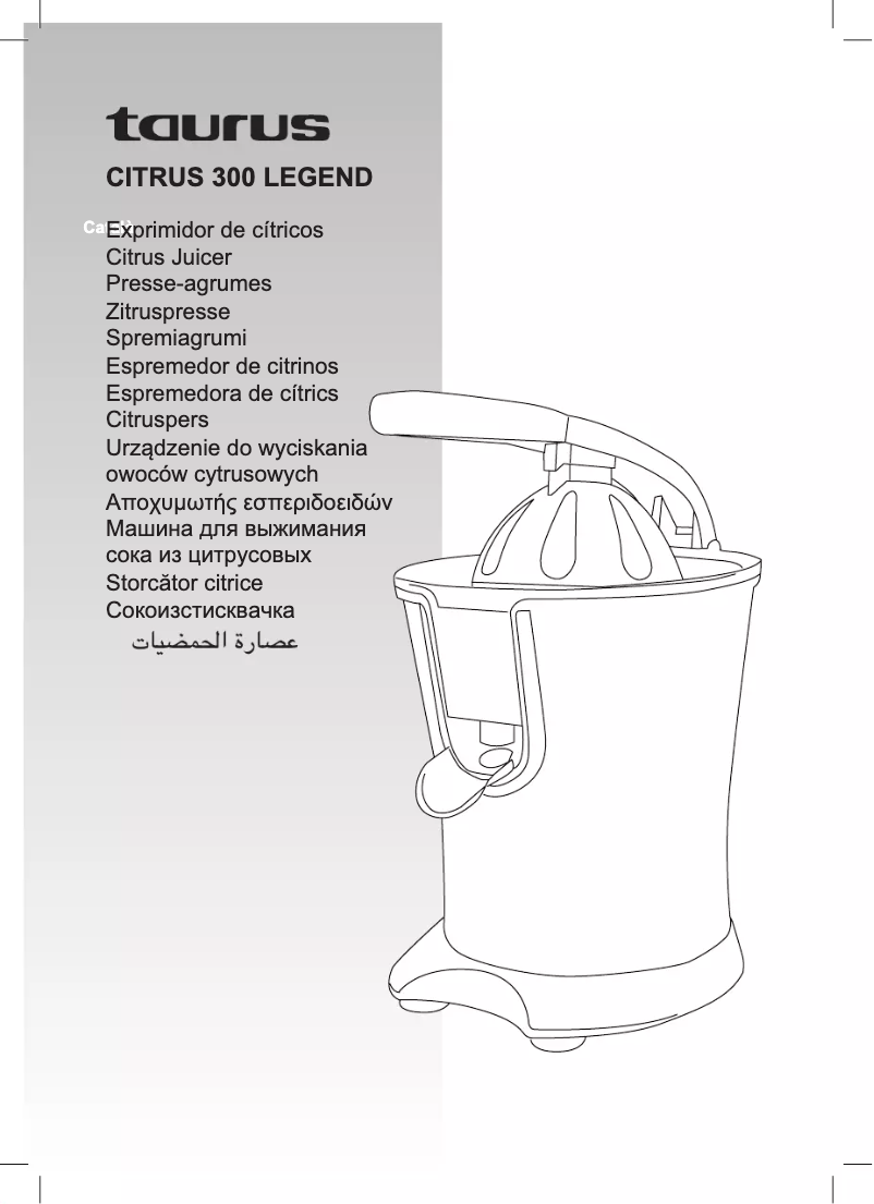 Página 1 del manual Manual de usuario Taurus Citrus 300 Legend