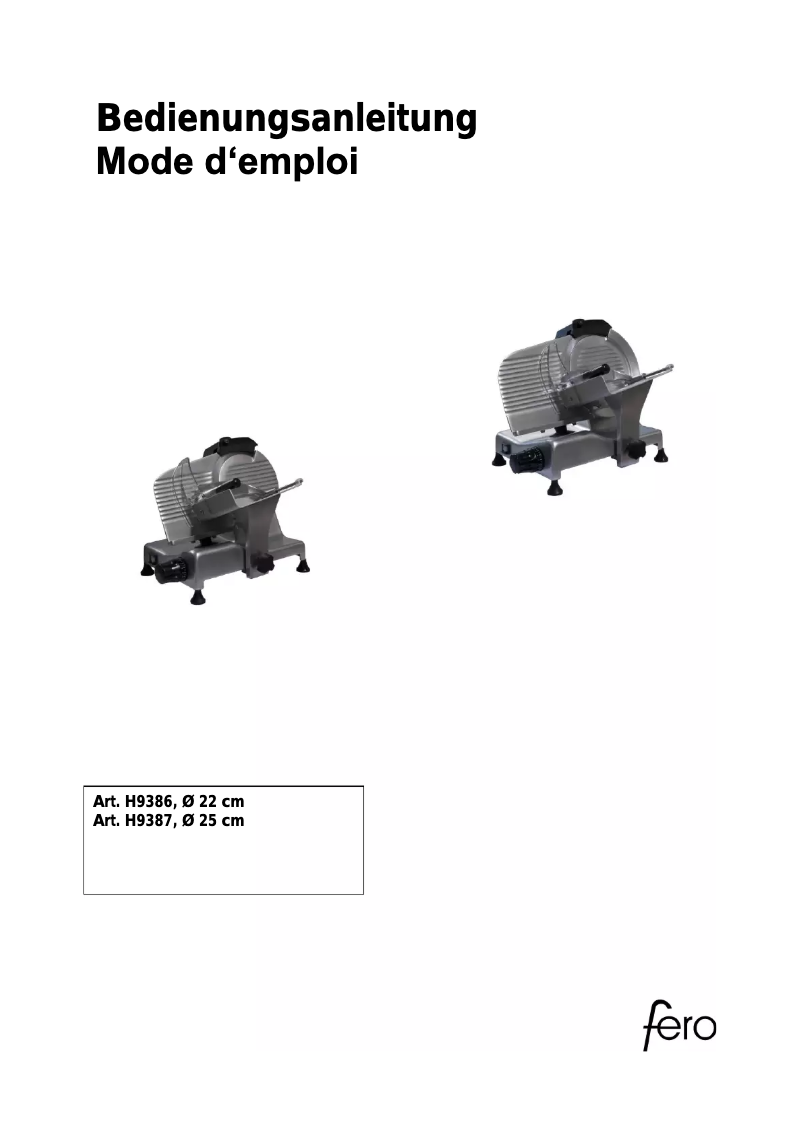 Página nº 1 - Manual de usuario Fero H9386