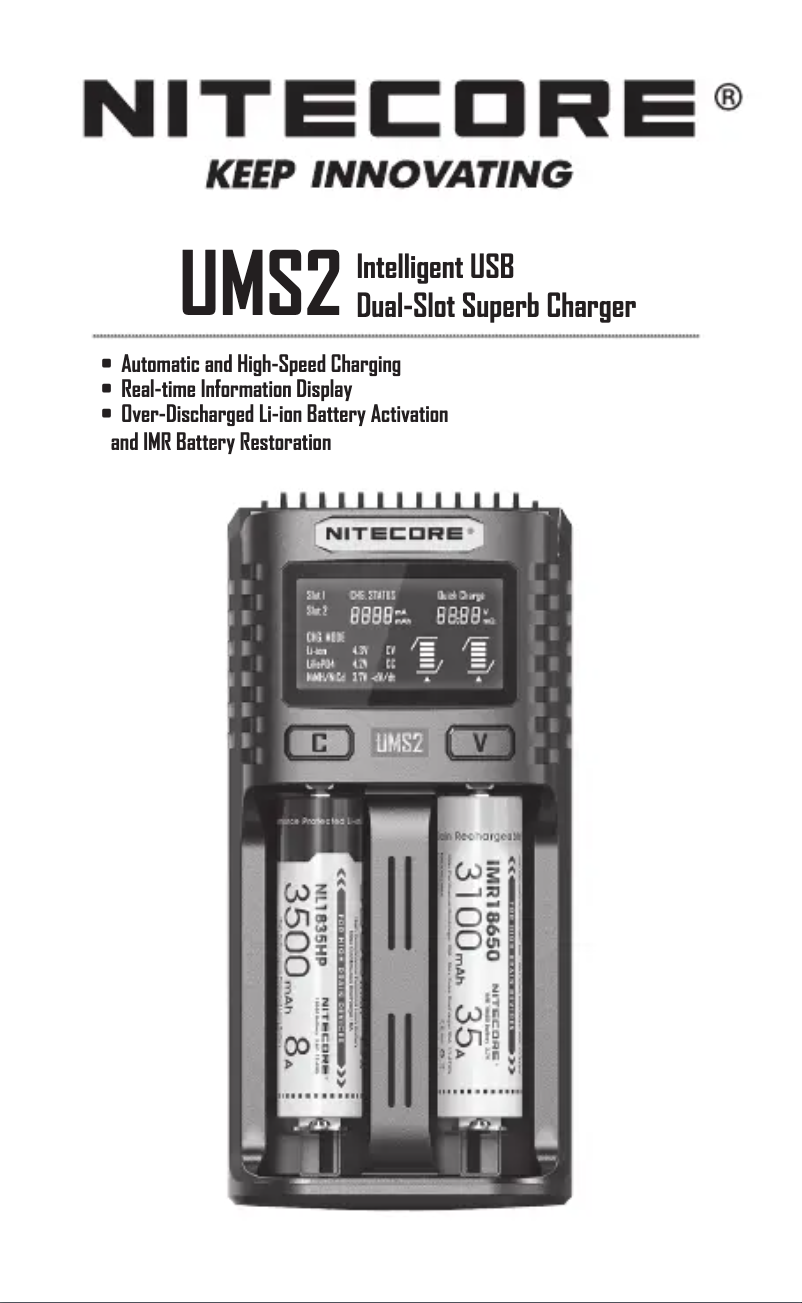 Página 1 del manual Manual de usuario Nitecore UMS2