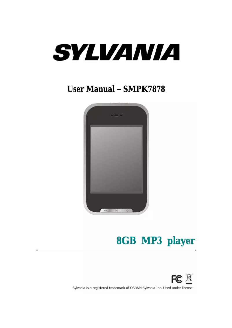 Página 1 del manual Manual de usuario Sylvania SMPK7878