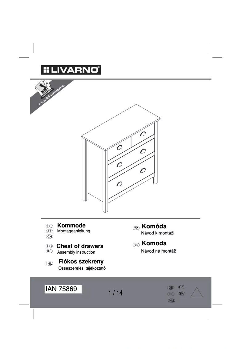 Imagen de la primera página del manual del dispositivo IAN 75869