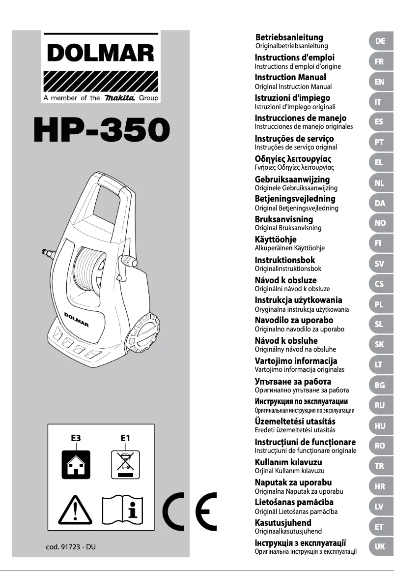 Página nº 1 - Manual de usuario Dolmar HP-350