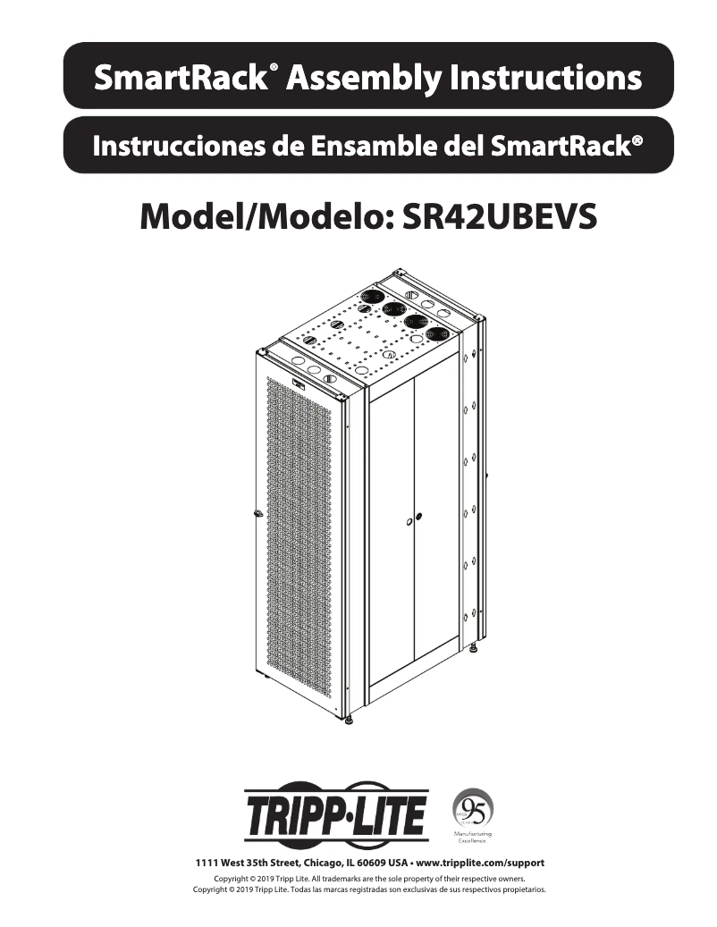 Imagen de la primera página del manual del dispositivo SmartRack SR42UBEVS