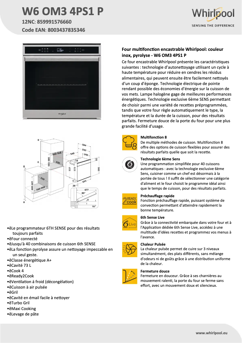 Imagen de la primera página del manual del dispositivo W6 OM3 4PS1 P