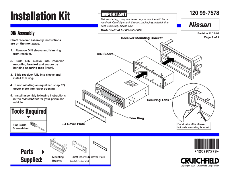 Imagen de la primera página del manual del dispositivo 99-7578