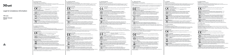 Página nº 1 - Manual de usuario Trust TM-101