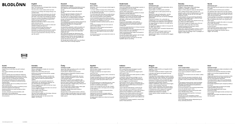 Página 1 del manual Manual de usuario Ikea BLODLÖNN 305.423.79