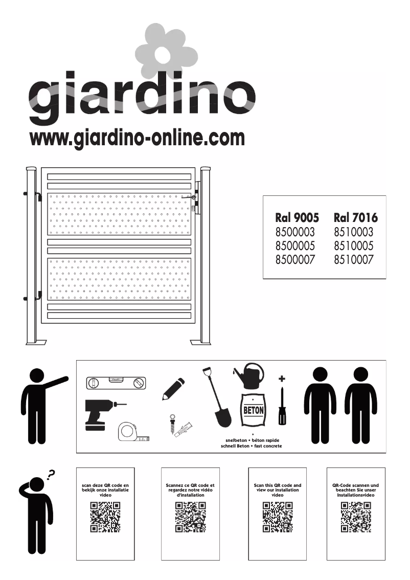 Imagen de la primera página del manual del dispositivo 8500005