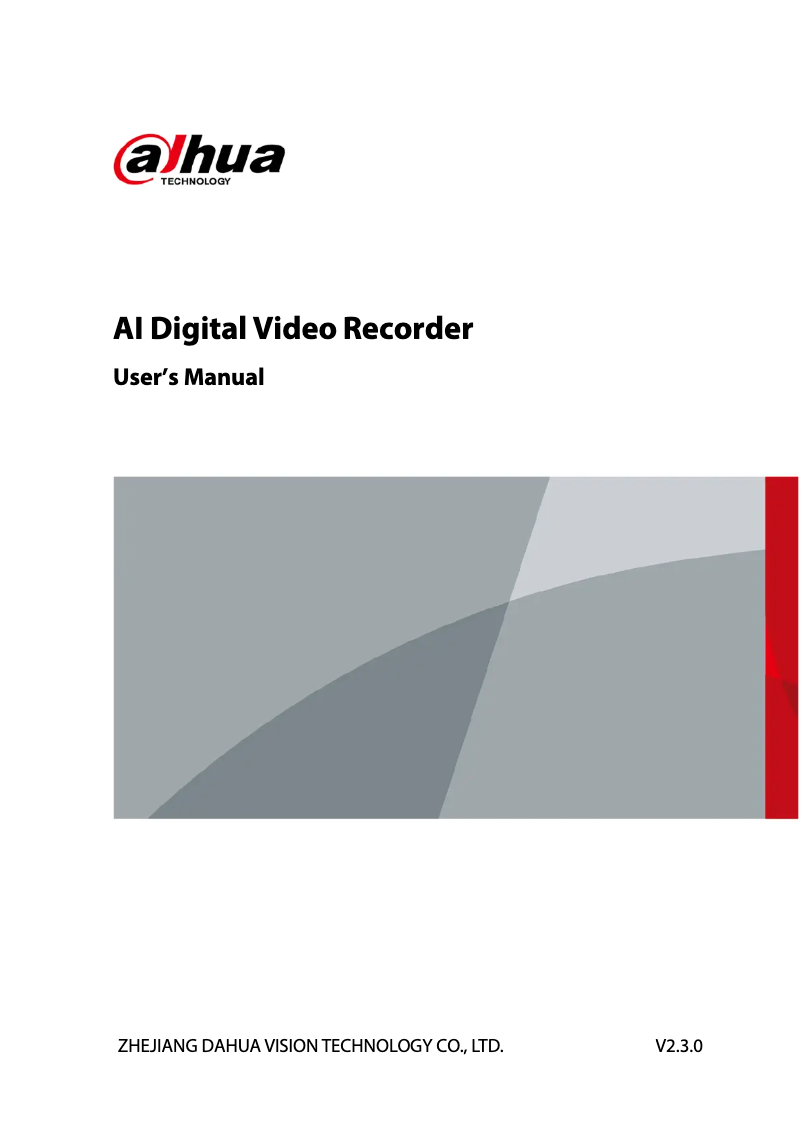 Imagen de la primera página del manual del dispositivo XVR7108HE-4K-I3