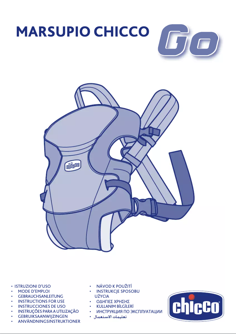 Imagen de la primera página del manual del dispositivo Marsupio Chicco Go