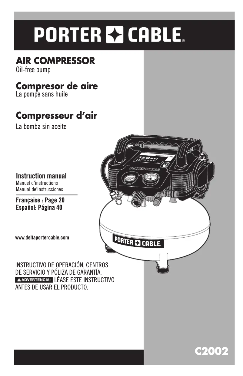 Imagen de la primera página del manual del dispositivo C2002