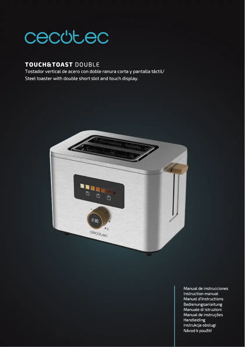 Página 1 del manual Manual de usuario Cecotec Touch&Toast Double