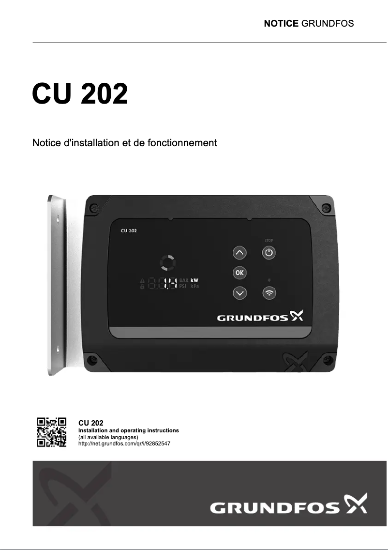 Imagen de la primera página del manual del dispositivo CU 202