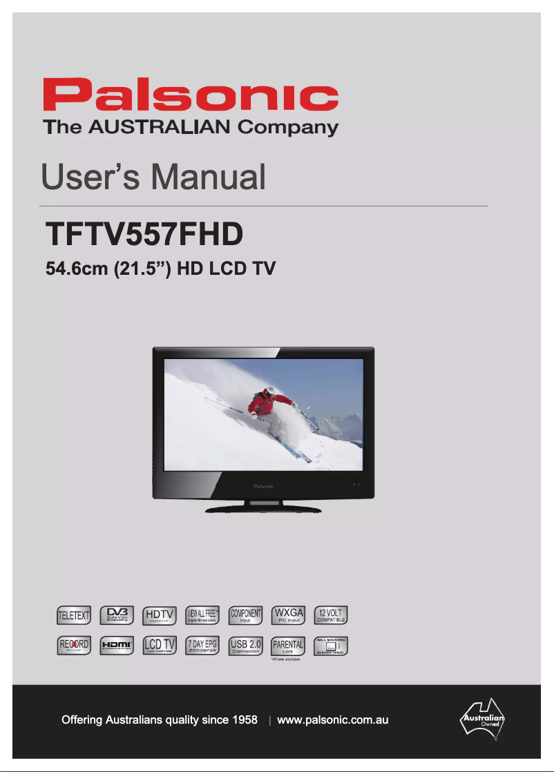 Imagen de la primera página del manual del dispositivo TFTV557FHD