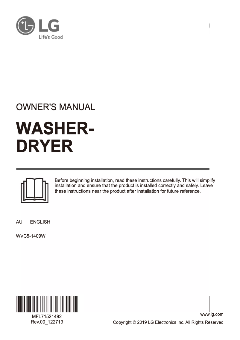 Imagen de la primera página del manual del dispositivo WVC5-1409W