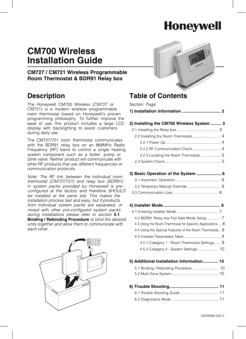 Imagen de la primera página del manual del dispositivo CM727