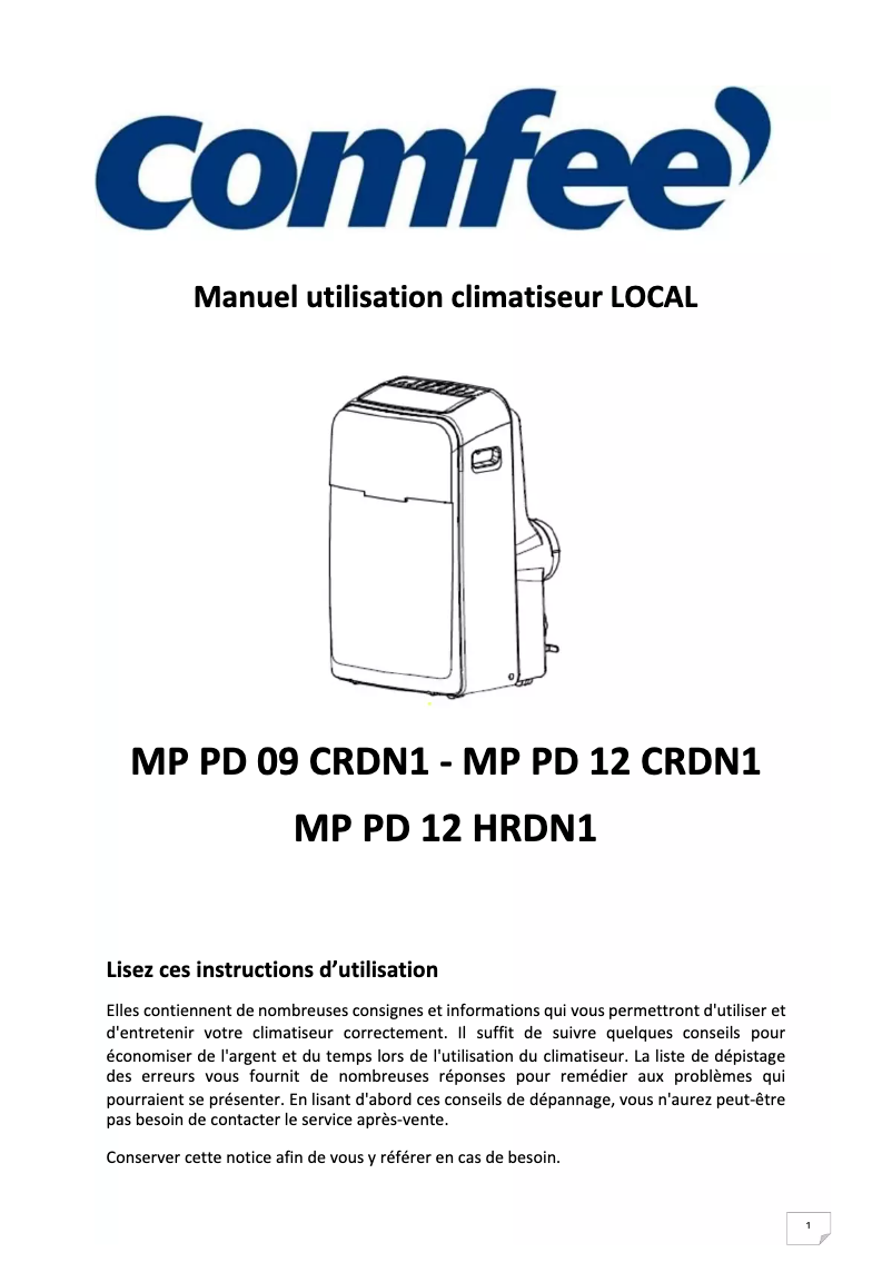 Imagen de la primera página del manual del dispositivo MP PD 12 HRDN1
