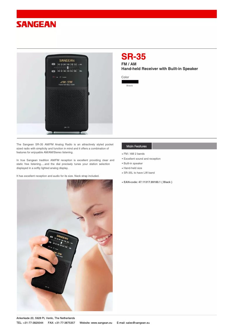 Imagen de la primera página del manual del dispositivo SR-35