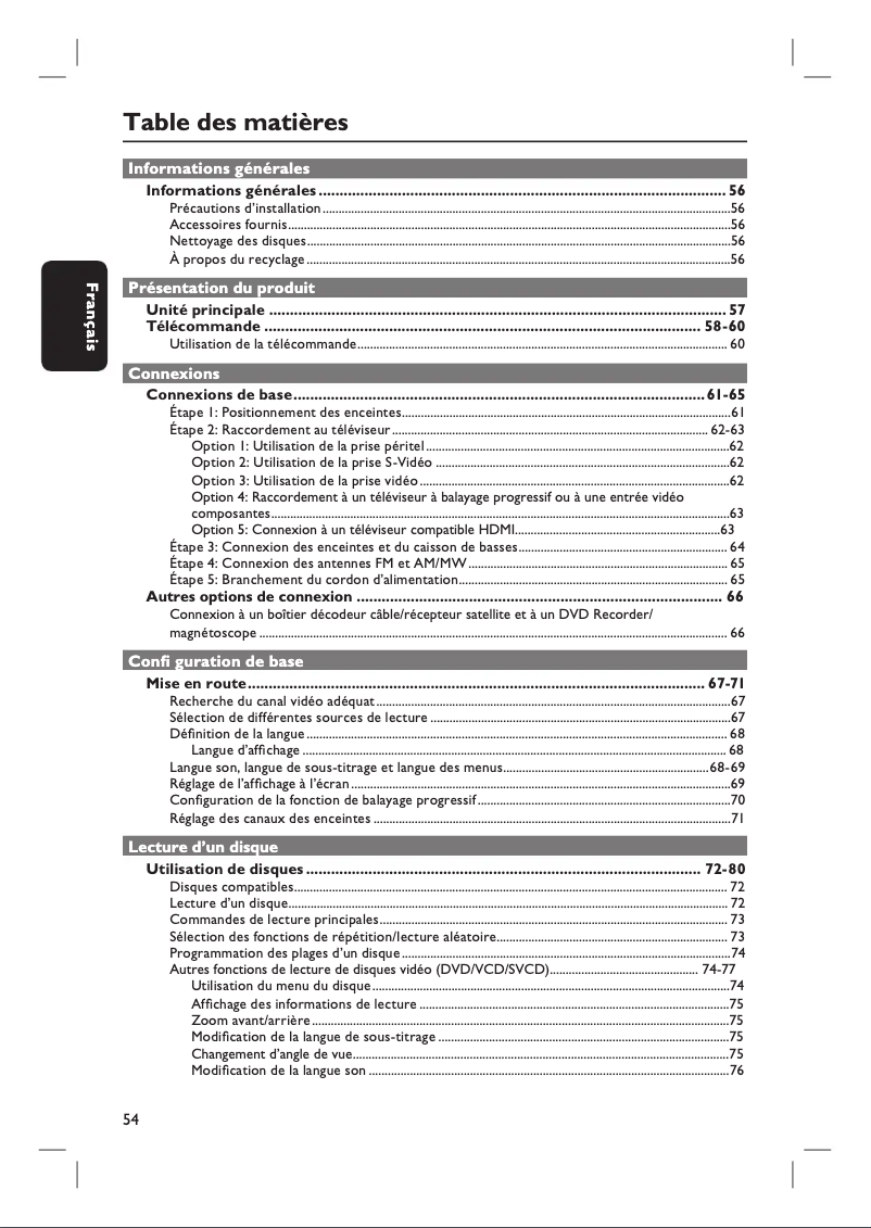 Imagen de la primera página del manual del dispositivo HTS3357
