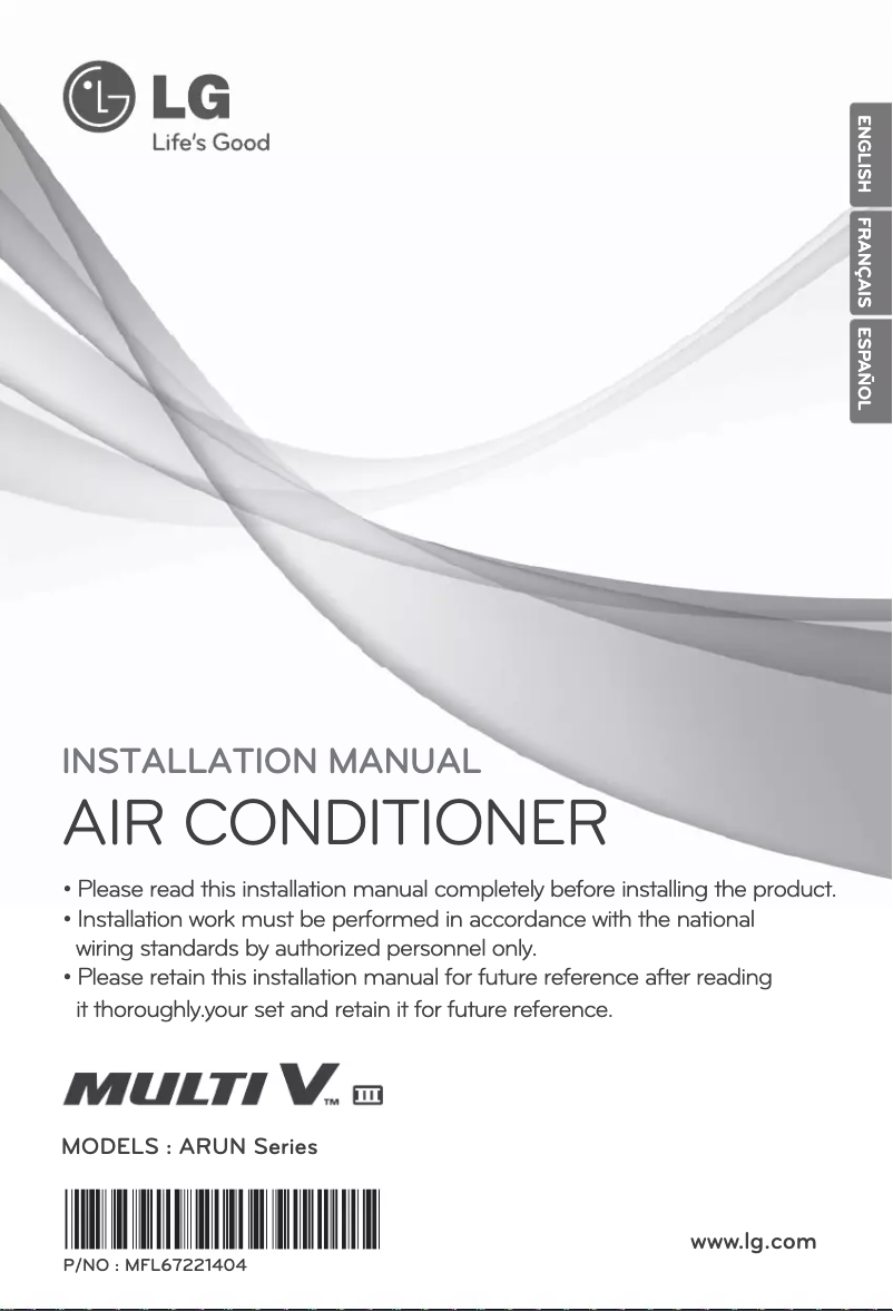 Página nº 1 - Manual de usuario LG ARUN096DT3