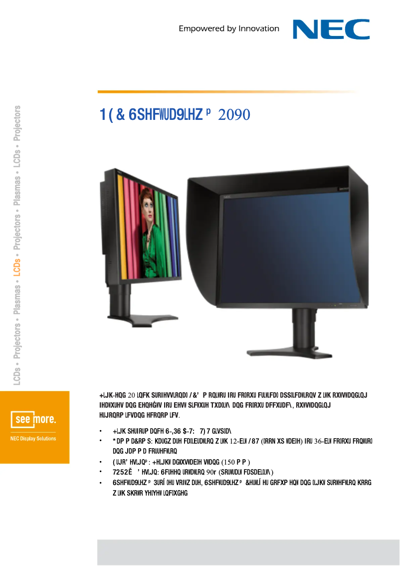 Imagen de la primera página del manual del dispositivo SpectraView 2090