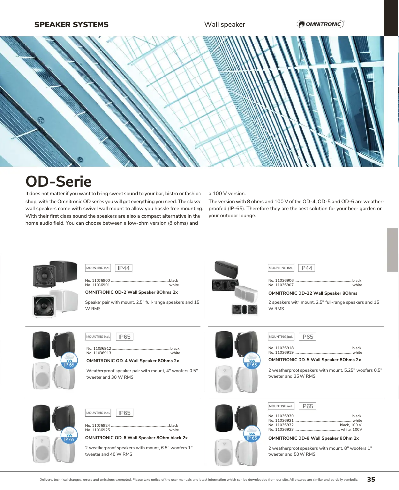 Página nº 1 - Catálogo Omnitronic OD-8
