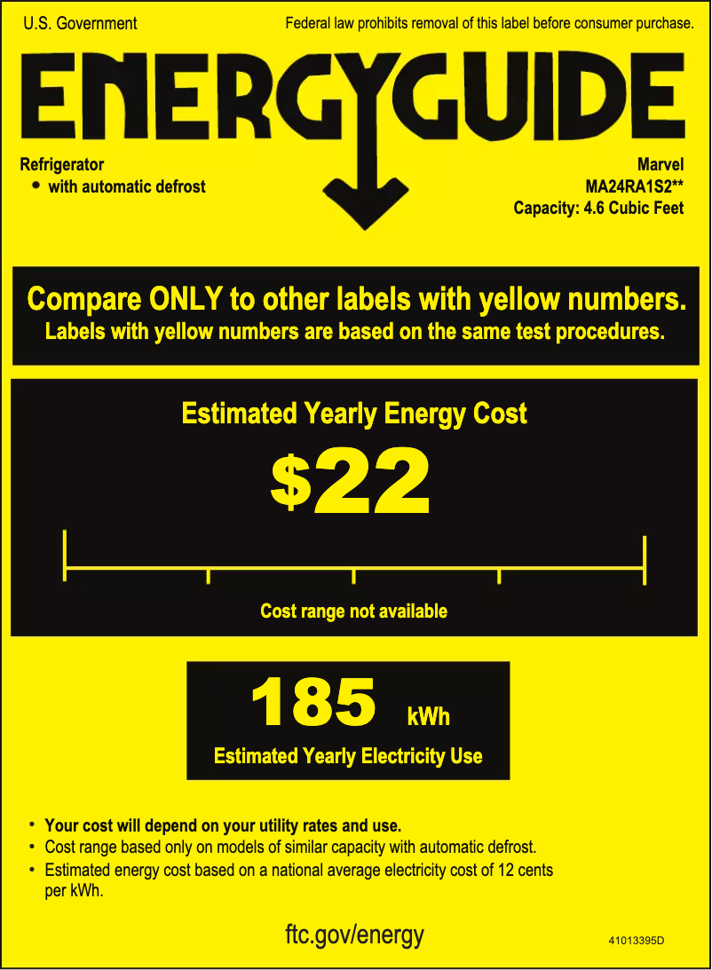 Página 1 del manual Etiqueta energética Marvel MA24RAS2RS