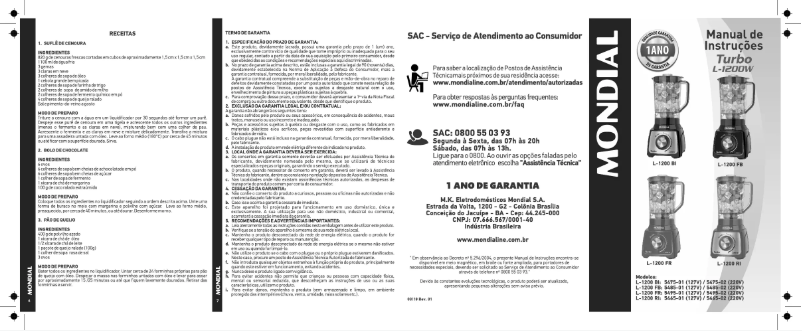 Imagen de la primera página del manual del dispositivo Turbo L-1200BI