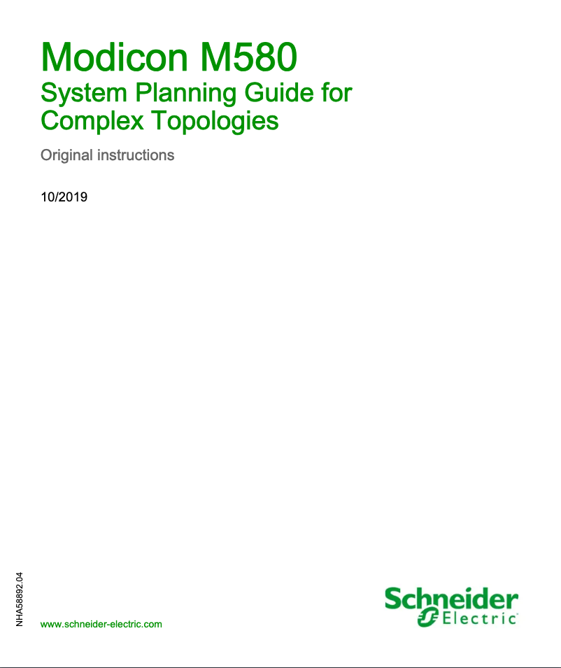 Imagen de la primera página del manual del dispositivo BMEH582040K