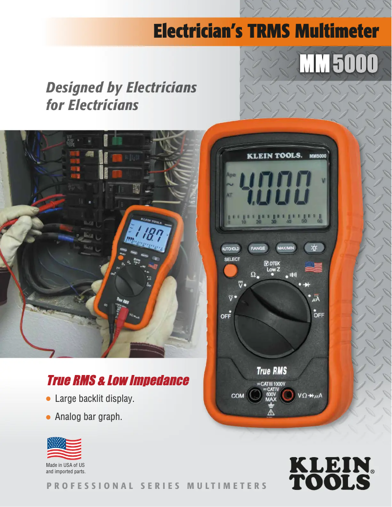 Página 1 del manual Folleto Klein Tools MM5000