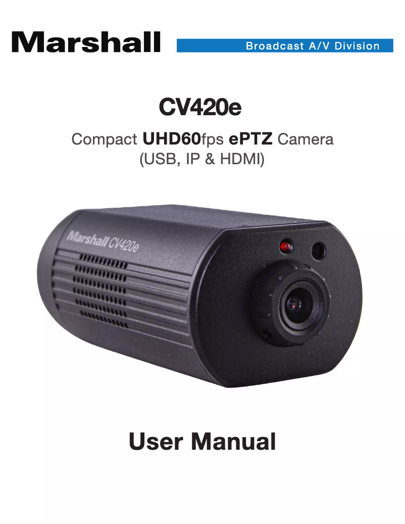 Imagen de la primera página del manual del dispositivo CV420E