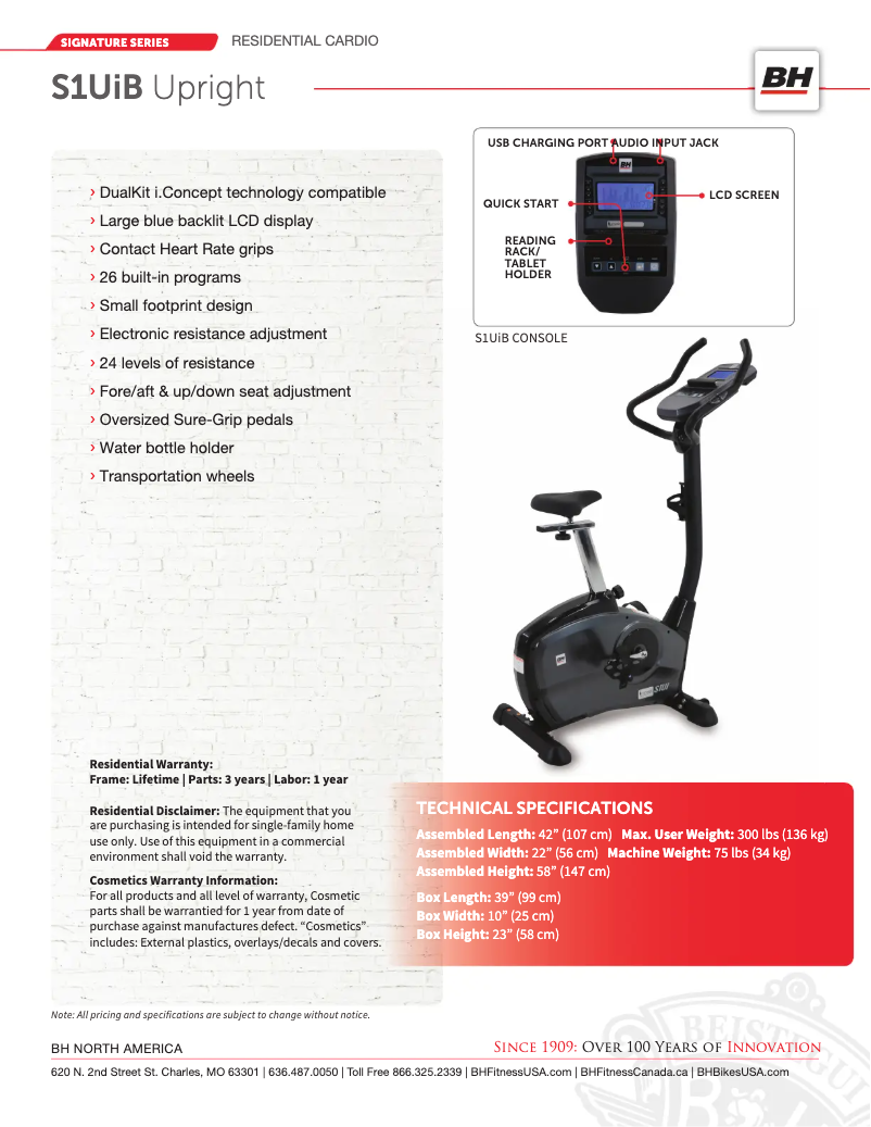 Imagen de la primera página del manual del dispositivo S1UiB