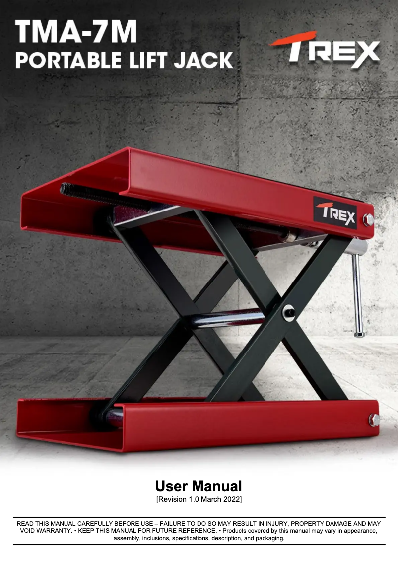 Página nº 1 - Manual de usuario T-Rex TMA-7M