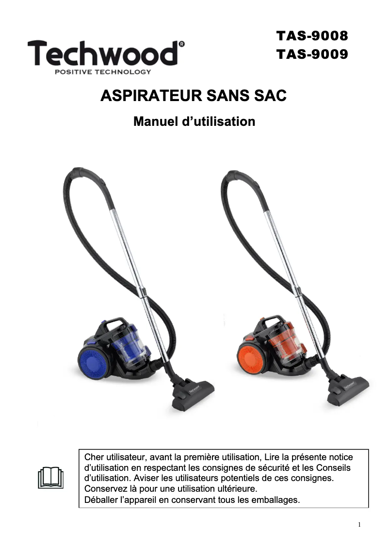 Página 1 del manual Manual de usuario Techwood TAS-9008