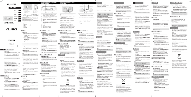 Página 1 del manual Manual de usuario Aiwa CRU-80BT
